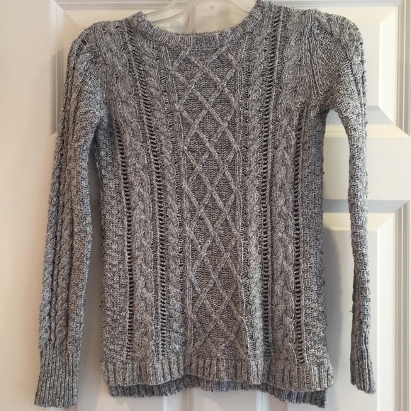 Aeropostale Sweaters - Aeropostale Gray Cable Sweater — XS